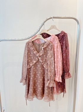 八0828韩国东大门连衣裙区4400025人气优雅秋季街头通勤个性冬季