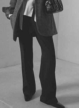 六1213韩国正品62376 休闲裤区秋季高端通勤新潮纯色别致正品炸街