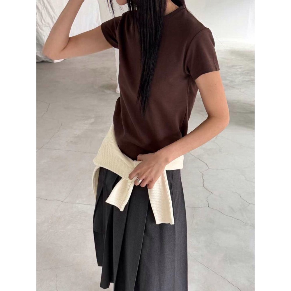 九1117韩国东大门t恤区SALTB-8699478简约秋季街头通勤优雅冬季