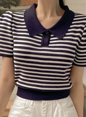 六0821韩国正品h-you--13475 针织衫区夏季精致正品简约休闲新潮