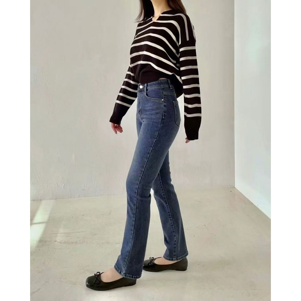 九1117韩国东大门运动牛仔裤区HowLuk-8699704炸街直邮时装甜美