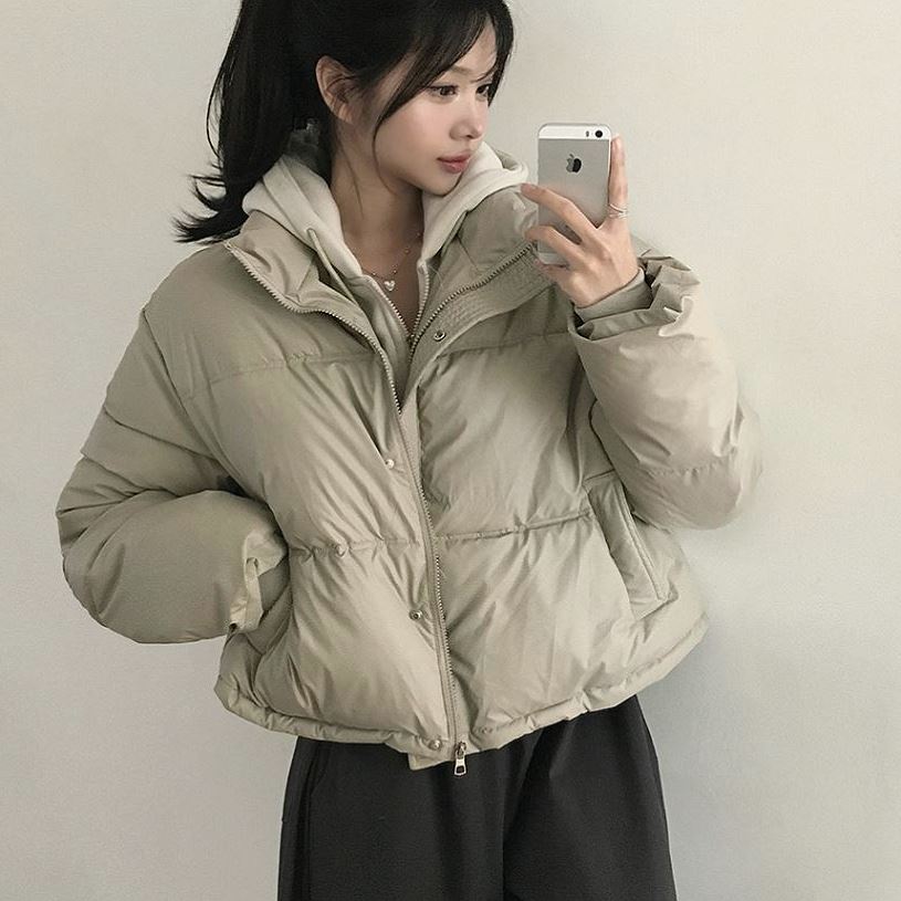 六1213韩国正品clas-s-ic-b-lan-c5374 棉服区时装通勤气质纯色