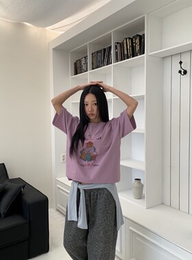 八1209韩国东大门运动瑜伽T恤区4529155通勤简洁纯色修身正品复古