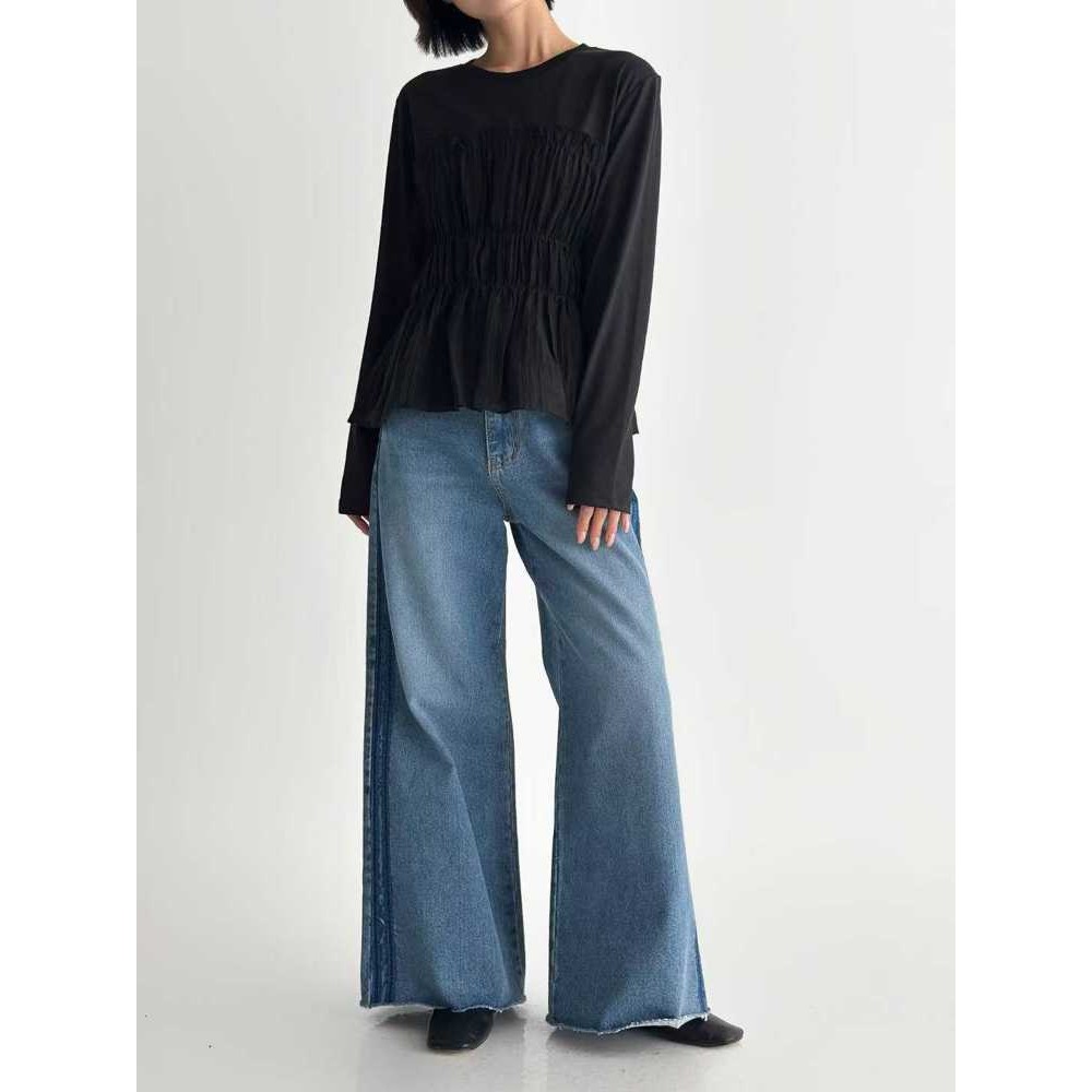 九1126韩国东大门t恤区ILLO-8711545纯色气质正品优雅冬款街舞