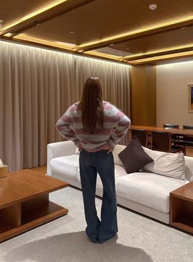 九1126韩国东大门毛衣区HABLE-8713334直邮都市人气浪漫秋季修身