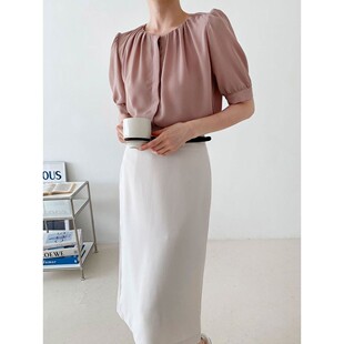 九0322韩国东大门衬衫 8753252都市通勤潮流纯色修身 正品 区OPN