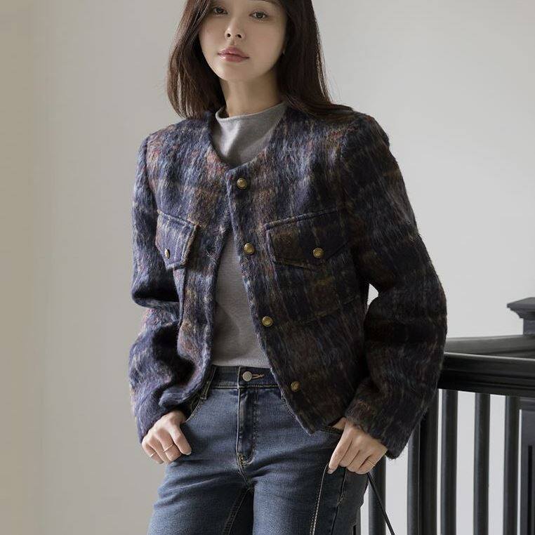 六1213韩国正品ode-911303 外套区都市新款风格直邮修身甜美端庄