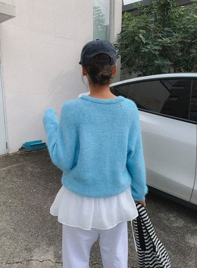 八1209韩国东大门运动户外针织衫区4527100原宿正品潮流冬款学院