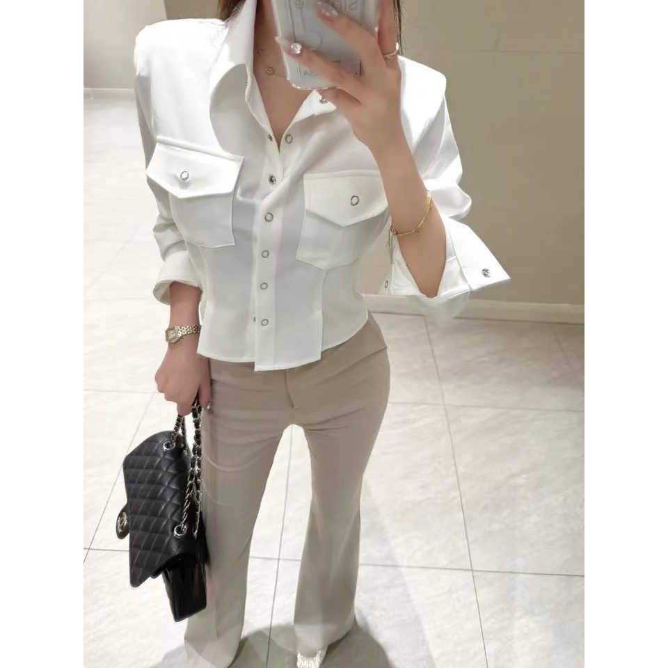 九1126韩国东大门衬衫-区satine-8711446优雅冬款街舞新款个性