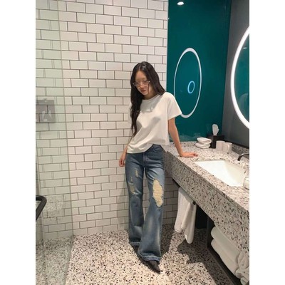 九0908韩国东大门运动牛仔裤区FORMAL-8634554直邮舒适甜美风格