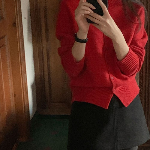 三1220韩国官网CRKO-o46272区女针织衫韩版复古可爱时装冬季欧美