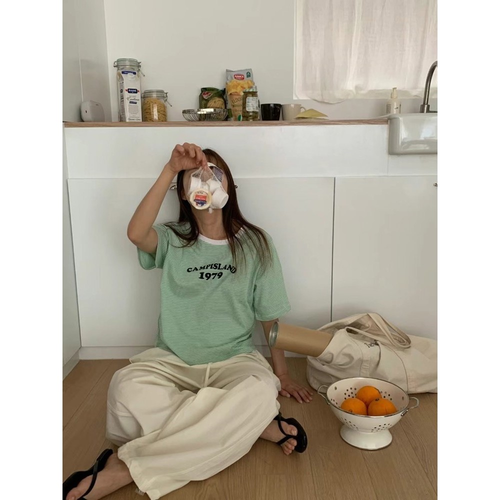 九0812韩国东大门t恤区doubleJ-8606665正品街头休闲瑞丽直邮气质