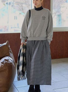 六1213韩国正品70551 连衣裙区街头秋季时装通勤气质纯色高档正品