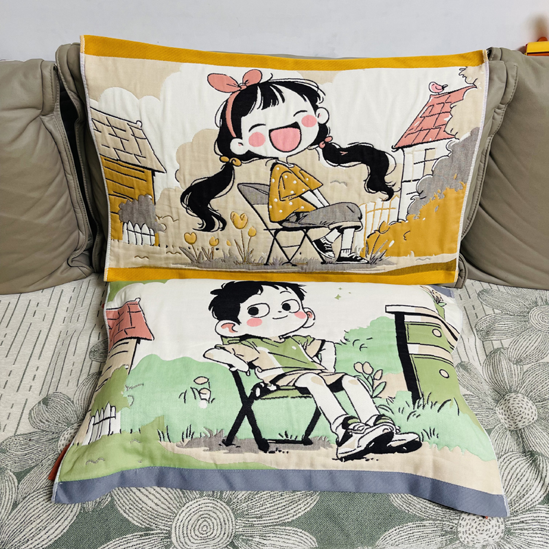 加大加厚枕巾纯棉单人