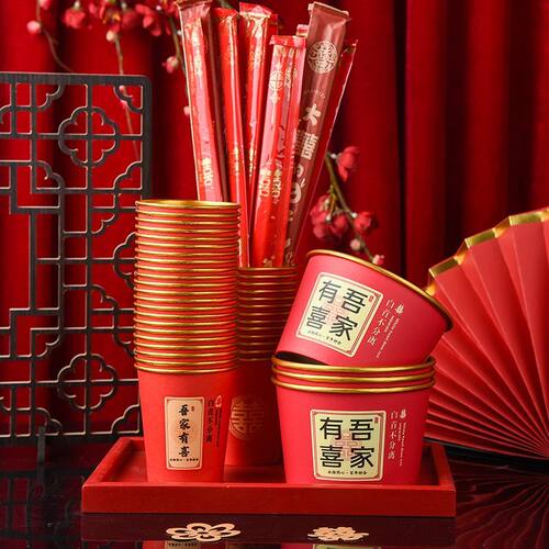 金箔加厚纸碗干净卫生加厚耐用