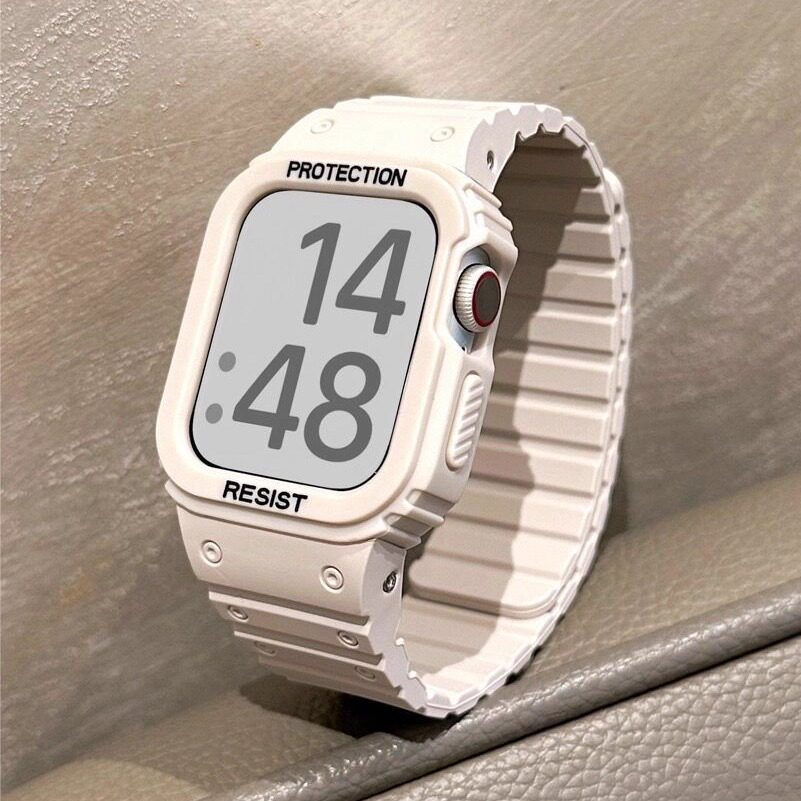 一体磁吸表带s87SE表带适用苹果新款s11Watch9手表男女运动改装10