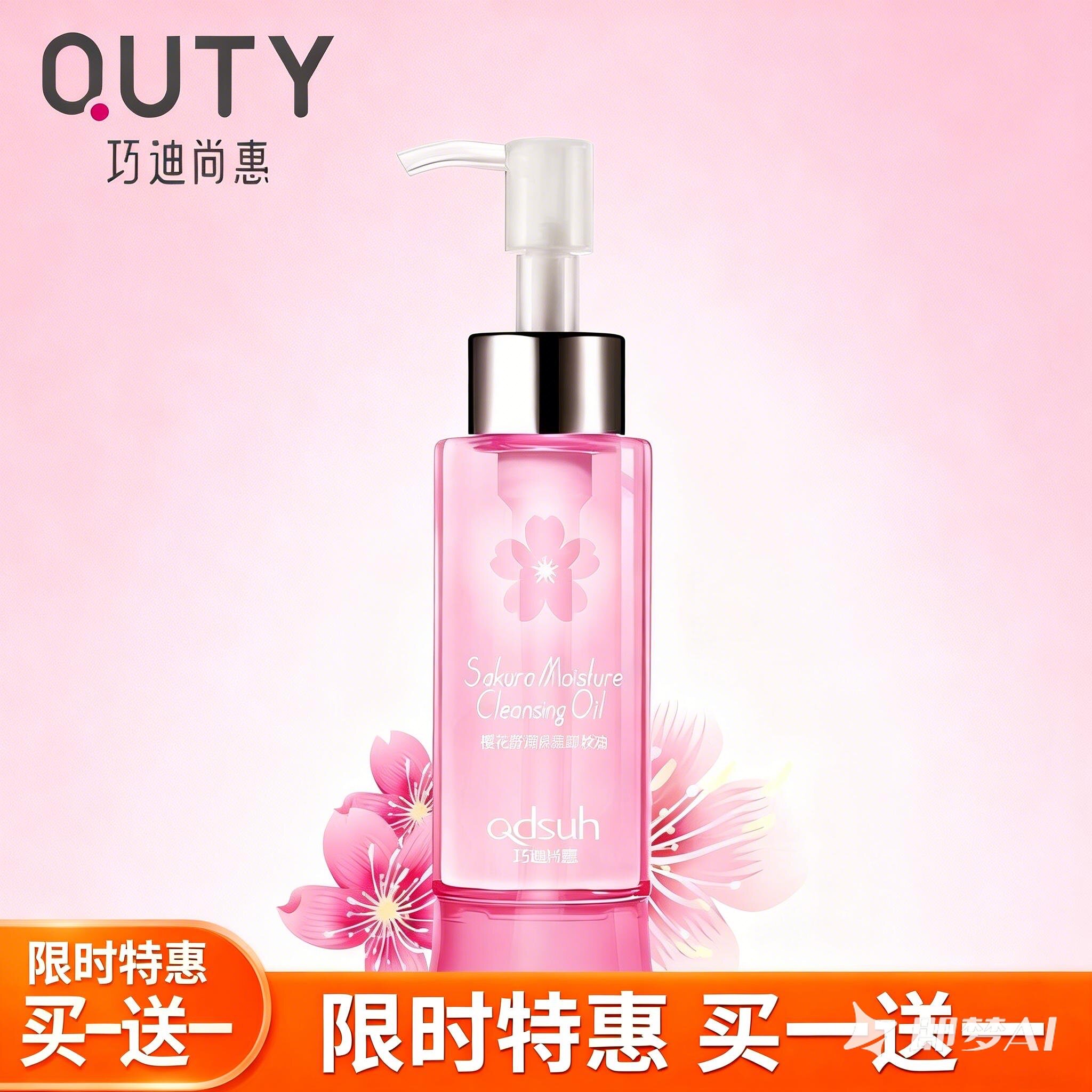 巧迪尚惠樱花舒润净透洁颜卸妆油80ml裸瓶无盒水深层清洁脸部温和