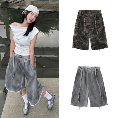 badBlood美式复古迷彩休闲裤