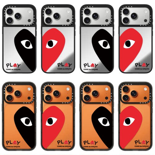 C家ASETi华强北适用iPhone苹果18promax手机壳18pro/Air/16promax黑爱心PLOY14promax补妆镜子17pro磁吸全包
