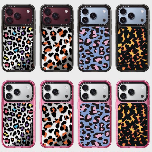 C家ASETi勃艮第酒红适用iPhone苹果18promax手机壳18pro/17promax/17pro彩色豹纹时尚网红ins风磁吸日韩防摔