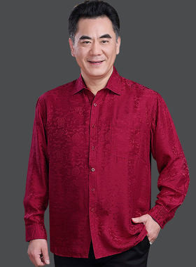 长袖真丝衬衫金霸丝王材质保真