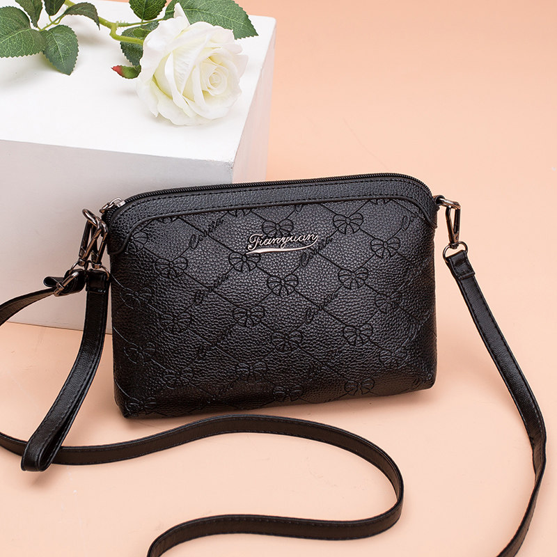 中年女包妈妈包百搭软皮单肩斜挎包多层大容量中老年人挎包妈妈款