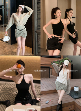 F PROJECT【限量专属】扭结半身裙女夏季设计感小众显瘦百搭短裙