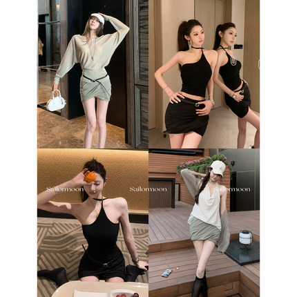 F PROJECT【限量专属】扭结半身裙女夏季设计感小众显瘦百搭短裙