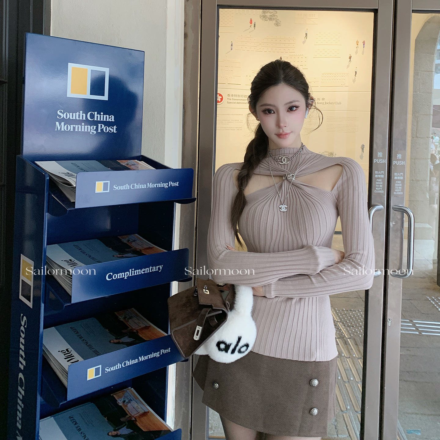 F PROJECT【腰线杀手】可拆卸卡扣针织打底衫女辣妹露肩上衣