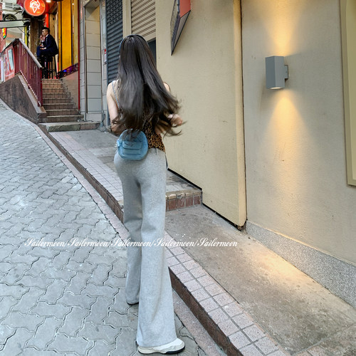 F PROJECT【好穿1w次透氧裤】松弛垂软阔腿裤女运动感直筒休闲裤