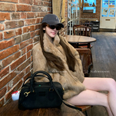 100真兔毛双色毛尖晕染工艺皮草外套女 雾金琥珀 PROJECT