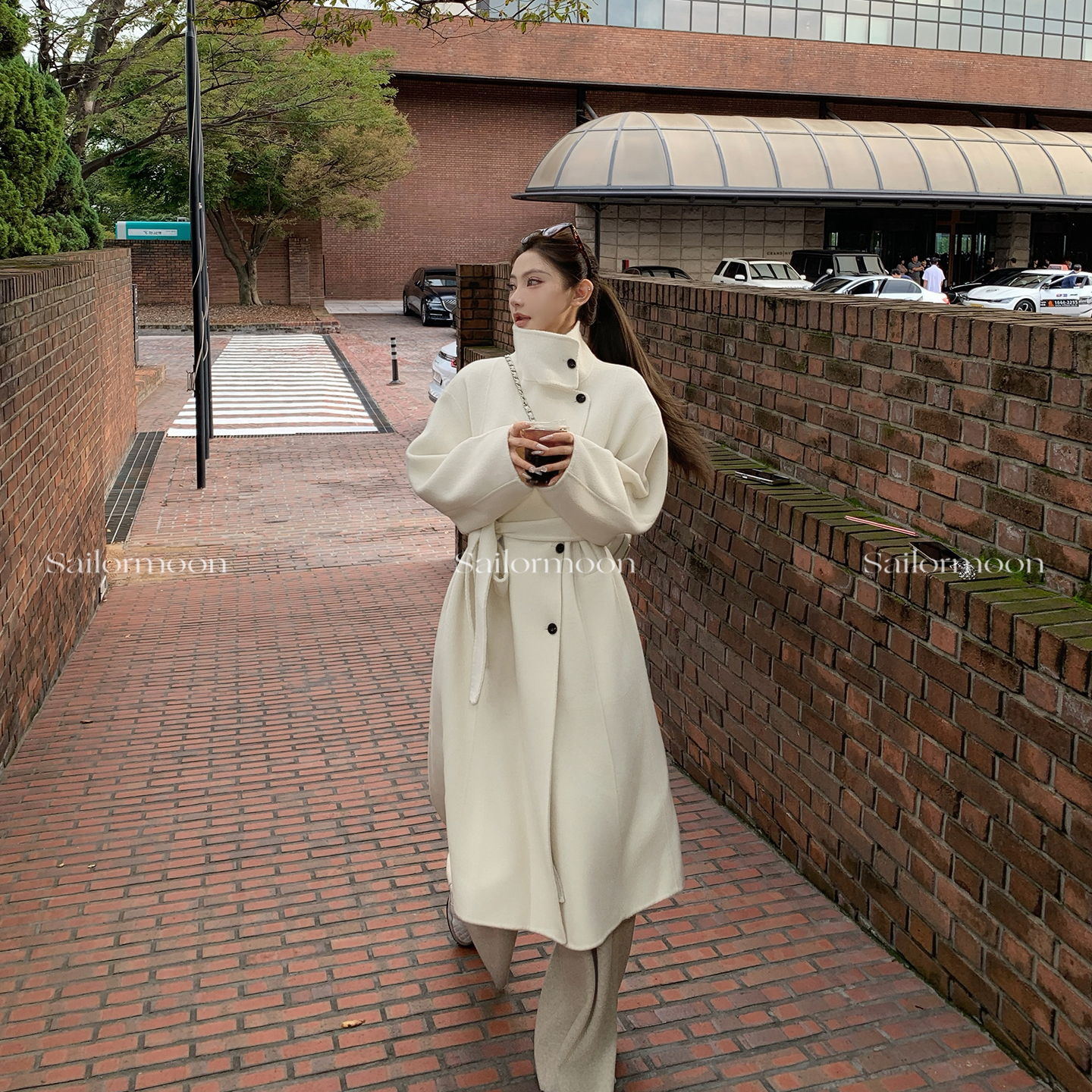 F PROJECT【初雪物语】高颜品”80澳毛20羊绒立领翻领双面呢大衣