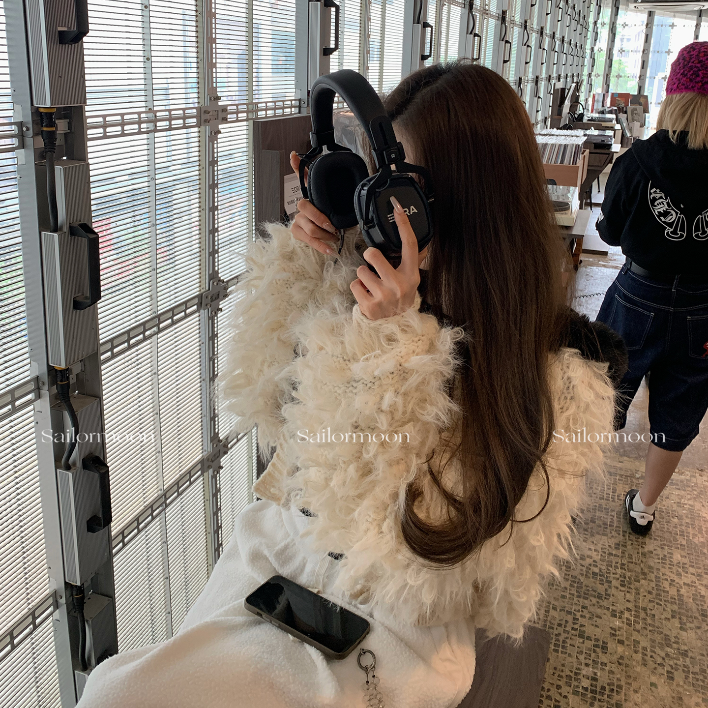 F PROJECT【流苏柔雾】手工毛茸茸气质流苏羽毛短款针织开衫女