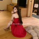 针织连衣裙女辣妹收腰气质打底抹胸短裙 酒心可露丽 PROJECT