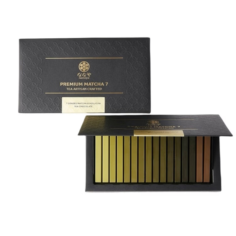 现货日本nanaya抹茶渐变巧克力长条棒TEA&SPOON8种浓度伴手礼盒