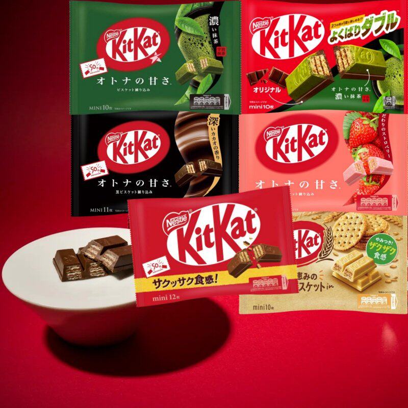 日本进口Kitkat雀巢奇巧抹茶草莓夹心巧克力威化饼情人节礼物零食