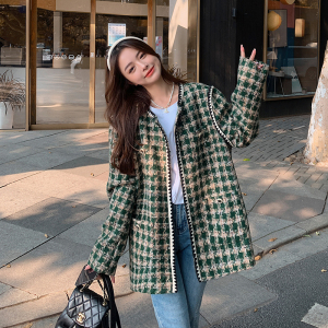 设计款！2022秋冬新款小香风格子外套123-8855-P155-K218,女装毛呢外套,浙宝123