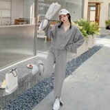 大货已出！2022秋高品质时尚雪尼尔长裤套装女123-8820-P130-K188，女装运动套装，浙宝123