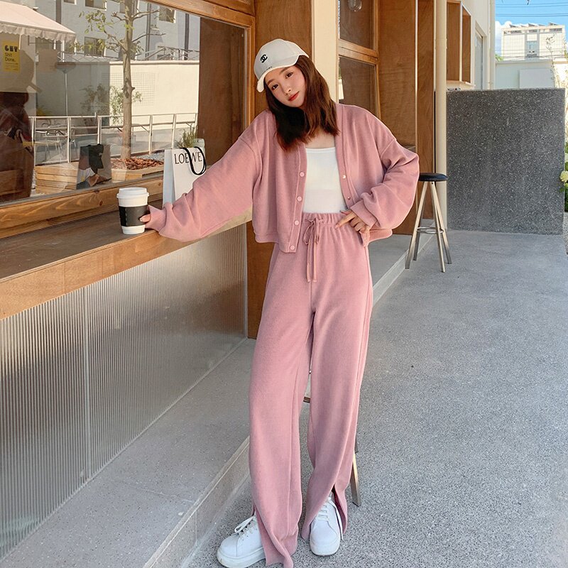 现货！2022秋高品质时尚雪尼尔长裤套装女123-8820-P130-K188，女装运动套装，浙宝123