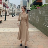 现货！2023春季收腰两色连衣裙123-6563-P110-K168，女装连衣裙，浙宝123
