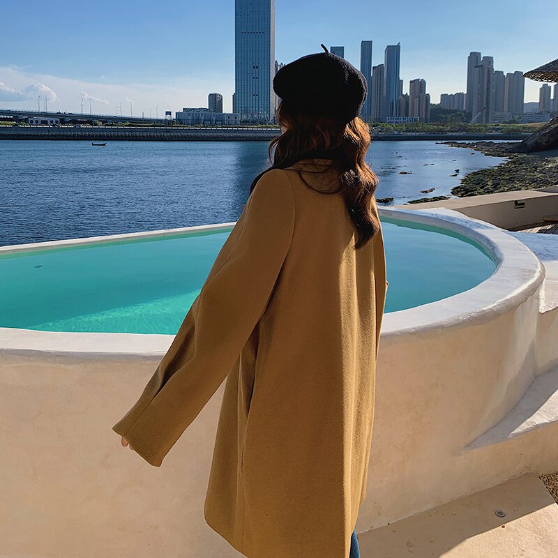 现货！2022冬季新款复古小个子呢子大衣123-6572-P155-K218,女装毛呢外套,浙宝123
