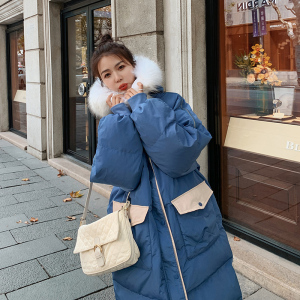 双十二推推推！24大货！黑色拼接大毛领棉服165A-6589-P190-K268图片
