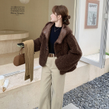新款！2026冬季羊羔毛外套女B123-7765-P225-K388，女装短外套，浙宝123