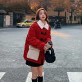 双十二主推！24出货灯芯绒羊羔毛牛角扣棉服165A-6599-P175-K268，女装棉衣/棉服，浙宝123