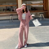 大货已出！2022秋高品质时尚雪尼尔长裤套装女123-8820-P130-K188，女装运动套装，浙宝123