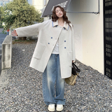 现货！2025冬季新款针织拼接双面呢羊绒大衣B123-7755-P305-K448，女装羊绒大衣，浙宝123