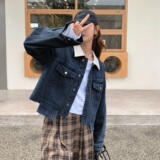 大货已出！2022秋季新款牛仔拼接不规则外套123-8816-P125-K1，女装短外套，浙宝123
