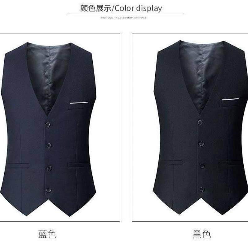 韩版男马甲西装修身西服背心春秋休闲免烫商务礼服伴郎职业正装潮