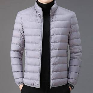 新款反季捡漏轻薄羽绒棉服中青年大码短款断码内搭棉衣外套男