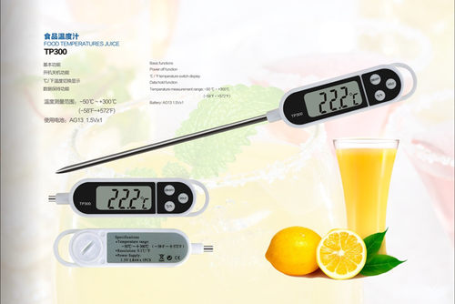 大屏数显，精准安全， 超宽测量范围 可测 -50至300℃ 可测量液体 水温 面包 肉类 蔬菜 水果 奶粉 油温等&hellip;&hellip;不锈钢探针 是厨房的好帮手